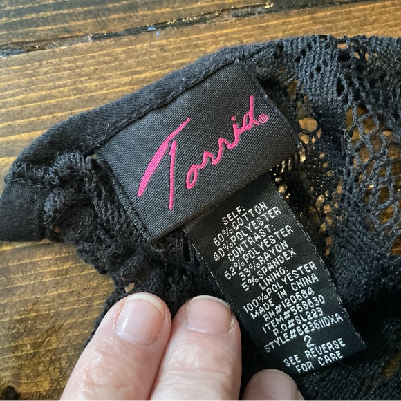 Torrid Black Lace Blouse - Picture 7 of 8